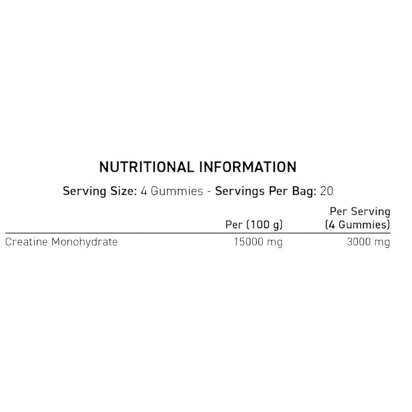 Creatine Gummies 80 Gummies-detalle