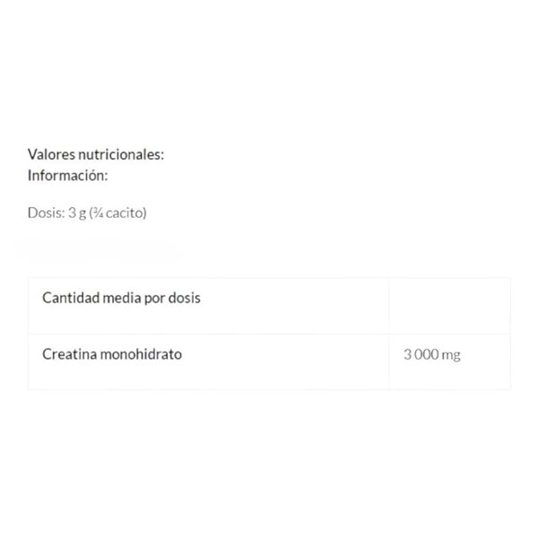 Creatine Monohydrate 100 Gr-detalle