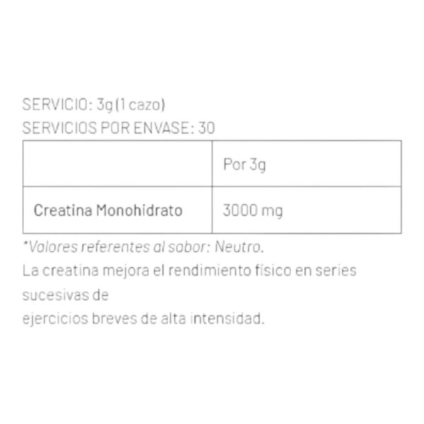 Creatine Monohydrate 90 Gr-detalle