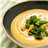 Roasted sweet potato cream with baby broccoli and cashews-detalle