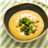 Roasted sweet potato cream with baby broccoli and cashews