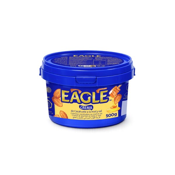 Crema de Cacahuete a la Miel y Sal Eagle 500gr Caja 8uds.-detalle