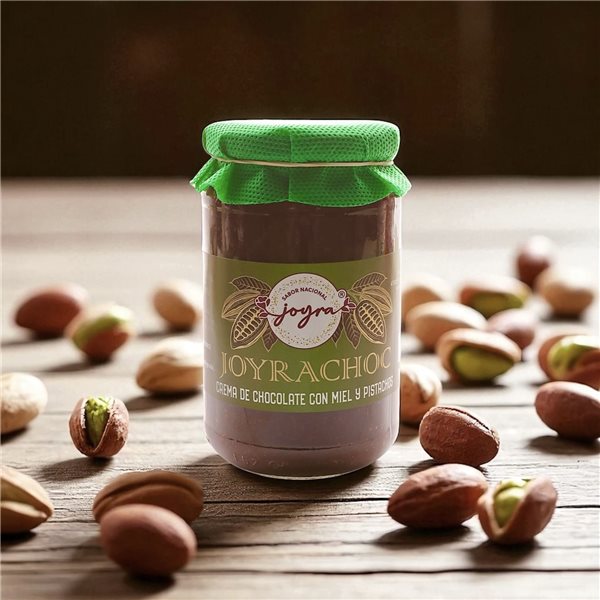 Schokoladencreme mit Honig und Pistazien - 400 gr.-lateral
