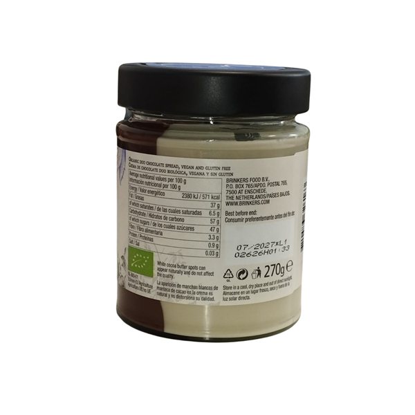 DUO Bio Chocolate Cream 270g La Vida Vegan-lateral