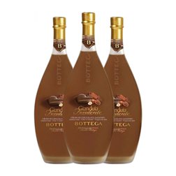 Crema de Licor Bottega Gianduia Fondente Botella Medium 50 cl (Caja de 3 unidades)