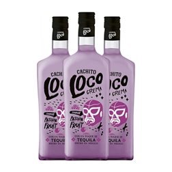 Crema de Licor La Magdalena Cachito Loco 70 cl Passion Fruit — Fruta de La Pasión, Tequila (Caja de 3 unidades)