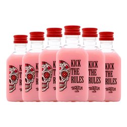 Crema de Licor Lasil Kick The Rules Botellín Miniatura 5 cl Fresa, Tequila (Caja de 6 unidades)