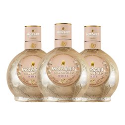 Crema de Licor Suntory Mozart 70 cl White Chocolate — Chocolate Blanco, Vanilla — Vainilla (Caja de 3 unidades)