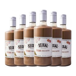 Crema de Licor Xeixal 70 cl Cereza, Chocolate (Caja de 6 unidades)
