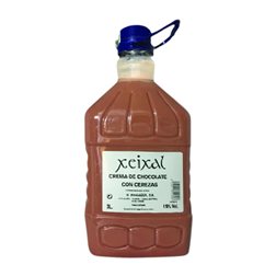 Crema de Licor Xeixal Garrafa 3 L Cereza, Chocolate