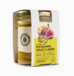 Pistazien-, Feigen- und Zitronencreme.