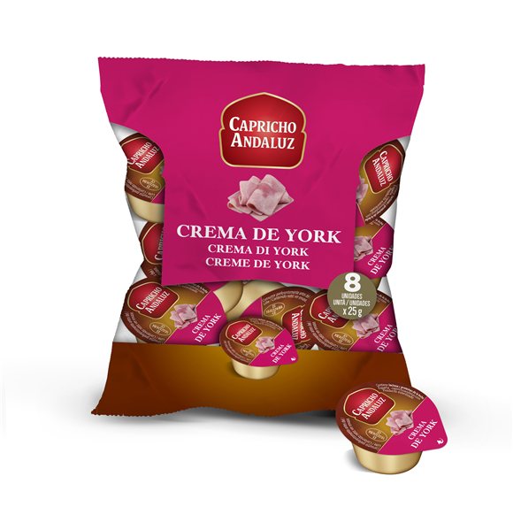 Crema de York en Tarrinas Individuales (Bolsa 8x25g) Caja 10 bolsas x 8 uds.-detalle