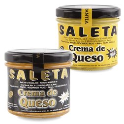 Gourmet Käsecremes "Pack Cremas" | 2 Gläser Käse mit Paprika und mit Honig | Handwerkliche Herstellung von Quesos Saleta