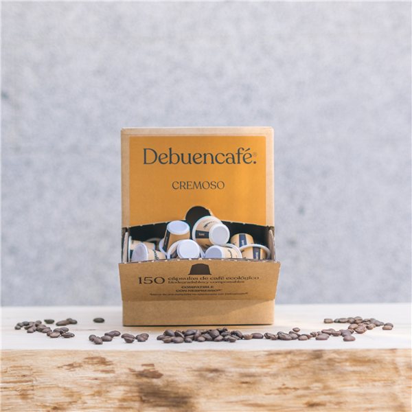 CREMOSO | Cápsulas compostables | Compatibles con Nespresso® | 150 cápsulas de café sostenible-izquierda