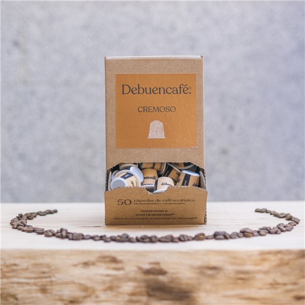 CREMIG | Kompostierbare Kapseln | Kompatibel mit Nespresso® | 50 Kapseln nachhaltigen Kaffees-izquierda