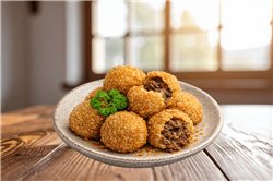 Croquettes fraîches de cecina de queue de boeuf au panko (10 pcs)