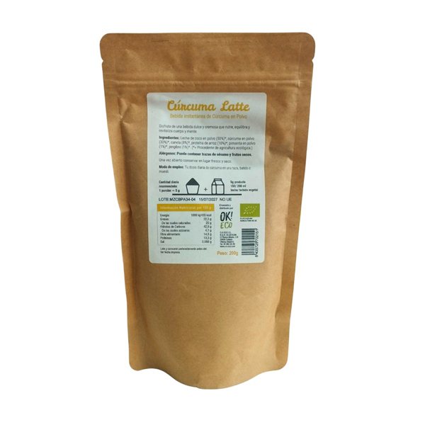 Curcuma latte Bio 200g Dream Foods-detalle