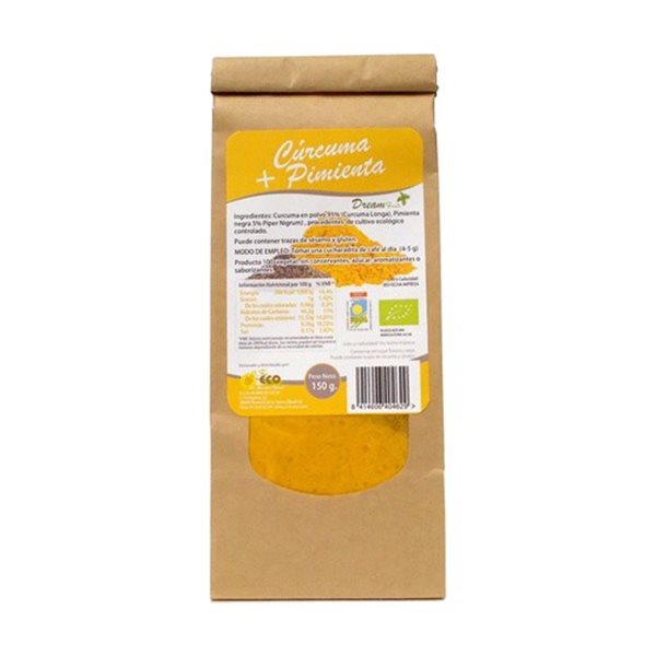 Turmeric + Pepper Organic Powder 150g Dream Foods-detalle