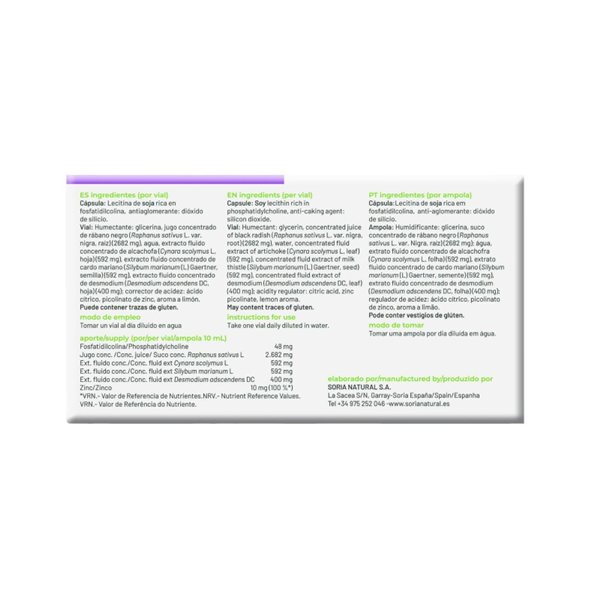 Cyrasil plus+ 15 Ampullen x 10ml Soria Natural-trasera