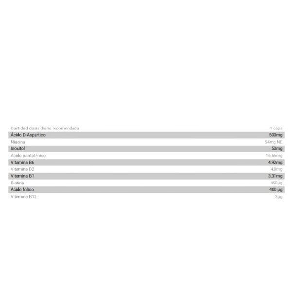 Acide D-aspartique + Vitamine B 120 gélules-detalle