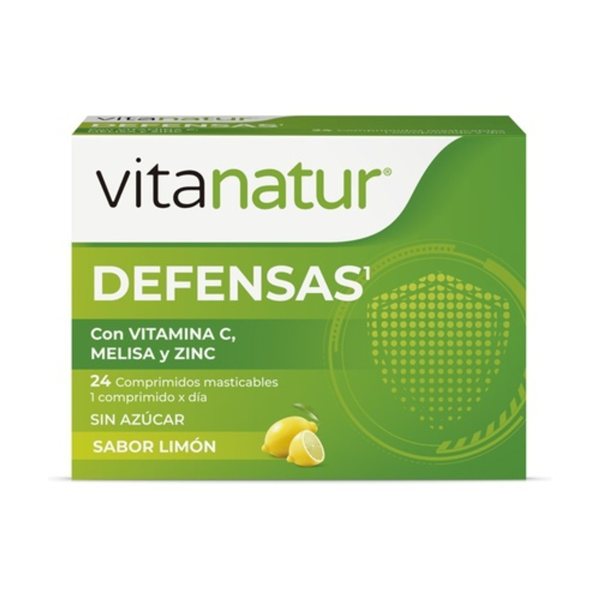 Défenses Vitamine C, Mélisse et Zinc 24 comprimés Vitanatur Esencial-trasera