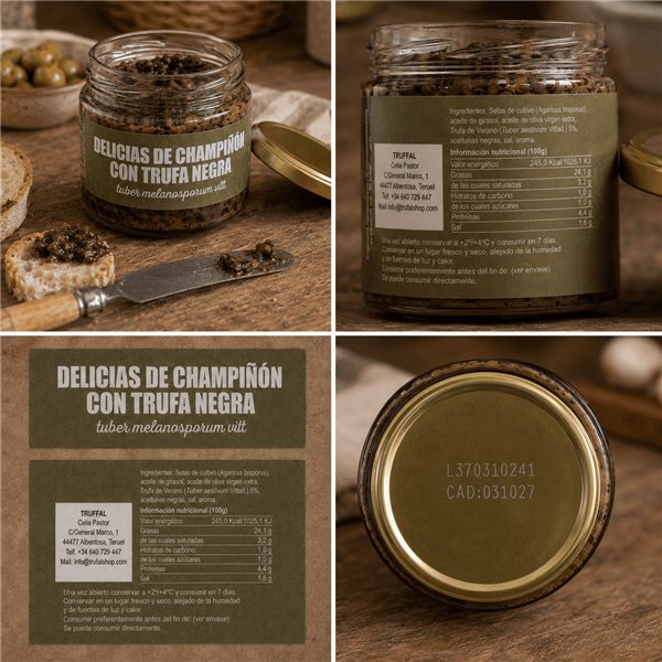 Délices de champignons à la truffe noire-lateral