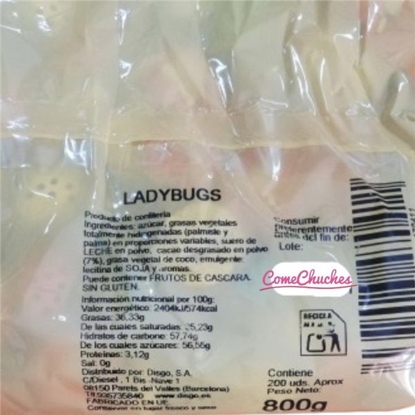 Disgo Mariquitas 800 Gramos Ladybugs-lateral