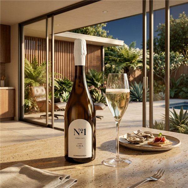 Dominio de la Vega Nº1 Macabeo Brut 2024-lateral