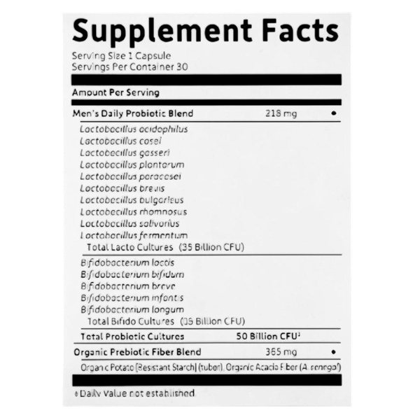 Dr. Formulated Probiotics Once Daily Men's 30 Caps-detalle