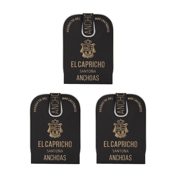 EL CAPRICHO, Filetes de Anchoa de Santoña Dingley M en Aceite de Oliva Virgen Extra, 18 Filetes, Peso: 95 g Neto, 50 g Escurrido-detalle