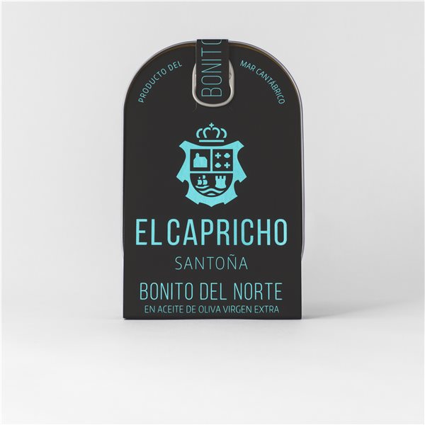 EL CAPRICHO, Santoña, Thunfischfilets in nativem Olivenöl, Gewicht: 210 g netto, 155 g abgetropft.-lateral