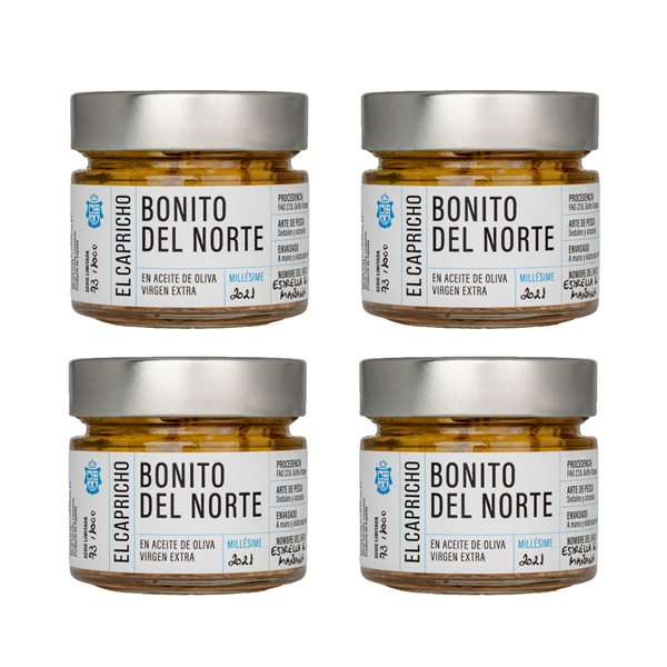 EL CAPRICHO, Santoña, Tronco de Bonito Millesine en Aceite de Oliva Virgen Extra, Peso: 170 g Neto, 110 g Escurrido-detalle