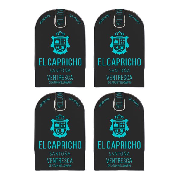 EL CAPRICHO, Santoña, Ventresca de Atún Yellowfin, Aceite de Oliva Vigen Extra Arbequina, Peso: 115 g Neto, 75 g Escurrido-detalle