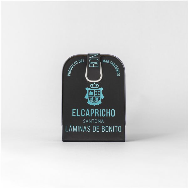 EL CAPRICHO, Santoña, Ventresca de Bonito del Norte en Aceite de Girasol, Peso: 110 g Neto, 80 g Escurrido-izquierda