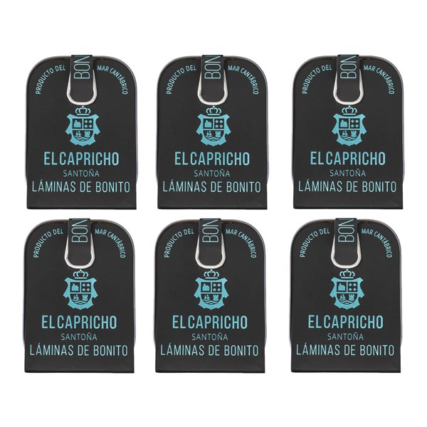 EL CAPRICHO, Santoña, Ventresca de Bonito del Norte en Aceite de Girasol, Peso: 110 g Neto, 80 g Escurrido-lateral