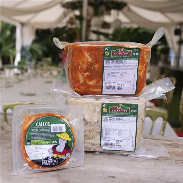 EMBUTIDOS LA PEPITA – Callos Cocidos de Vacuno con Gelatina Natural | Formato 2 Kg | Producto envasado al vacío | 60 días de vida útil-trasera