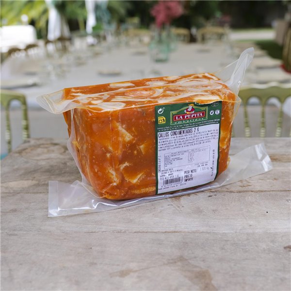EMBUTIDOS LA PEPITA – Callos Condimentados al Estilo Tradicional | Formato 2 Kg | Envasado al Vacío | Receta Casera con Tripa y Pata de Vacuno | Listo para Calentar | Producto Español-lateral