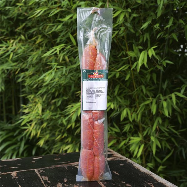 EMBUTIDOS LA PEPITA – Chorizo Fresco de Cerdo 1 kg | Receta Tradicional con Pimentón y Ajo | Tripa Natural | Listo para Cocinar | Producto Español-trasera