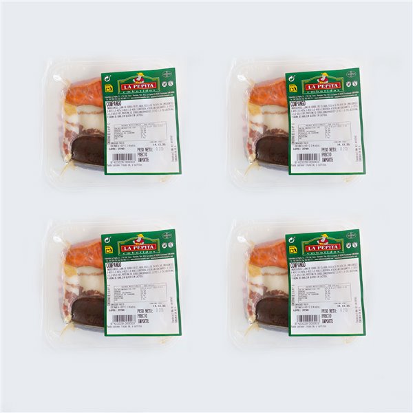 EMBUTIDOS LA PEPITA – Compango Tradicional para Fabada o Cocido | 300 Gr | 3 Porciones: Bacon, Chorizo y Morcilla de Año | Envasado al Vacío | Receta Asturiana | Hecho en España | Sabor Intenso y Artesanal-lateral