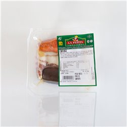 EMBUTIDOS LA PEPITA – Compango Tradicional para Fabada o Cocido | 300 Gr | 3 Porciones: Bacon, Chorizo y Morcilla de Año | Envasado al Vacío | Receta Asturiana | Hecho en España | Sabor Intenso y Artesanal