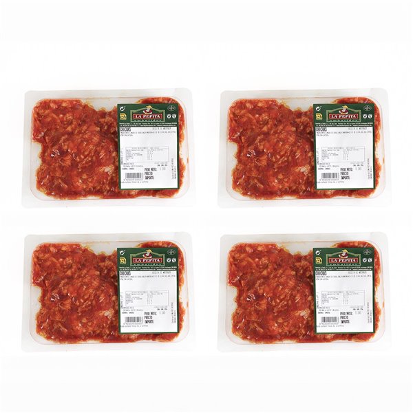 EMBUTIDOS LA PEPITA – Jijas de Cerdo Condimentadas|Formato 400 gr | Receta Tradicional con Pimentón Dulce, Ajo y Aceite de Oliva | Producto Fresco Español-lateral
