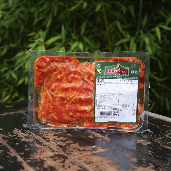 EMBUTIDOS LA PEPITA – Jijas de Cerdo Condimentadas|Formato 400 gr | Receta Tradicional con Pimentón Dulce, Ajo y Aceite de Oliva | Producto Fresco Español-trasera