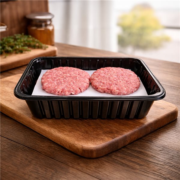 EMBUTIDOS LA PEPITA – Pack Familial : Lomo Adobé 1,2 kg + Viande à Burger Mixte (10 uds.) | Emballé en Atmosphère Protectrice | Conserver 0–4 ºC | Produit Espagnol-izquierda