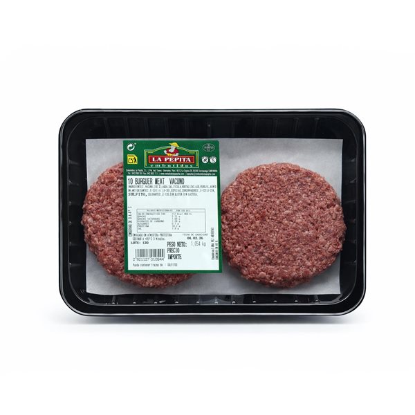 EMBUTIDOS LA PEPITA – Family Pack: Fresh White Longaniza 1.2 kg + Beef Burger Meat (10 pcs.) | Packaged in Protective Atmosphere | Store at 0–4 ºC | Spanish Product-lateral