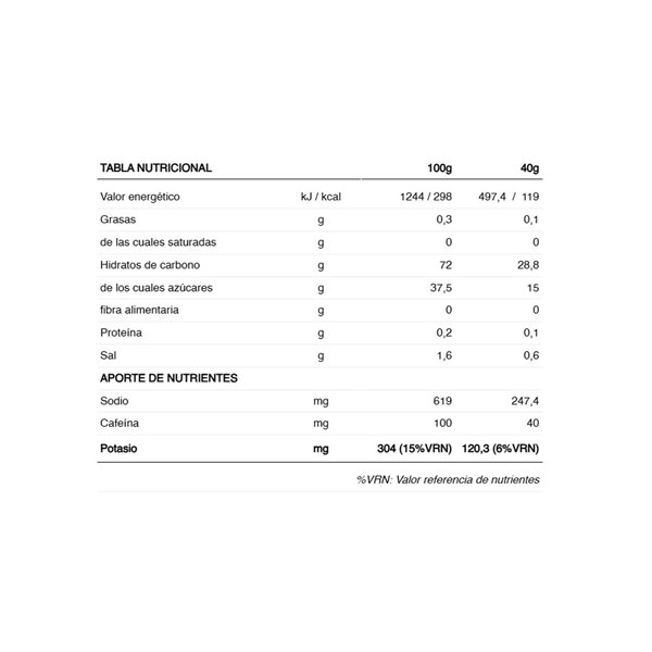 Gel énergétique biologique 40 g 40 mg de caféine-detalle