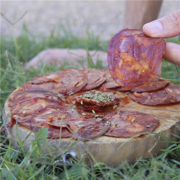 ENRIQUE GARCÍA - Ibérico Extra Chorizo, ganzes Stück vakuumverpackt, ca. 1300 g-izquierda