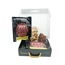 ENRIQUE GARCÍA - Palette de Bellota 100% Ibérique, Boîte Valise avec 22 Sachets de 100 g environ, Os et Copaux