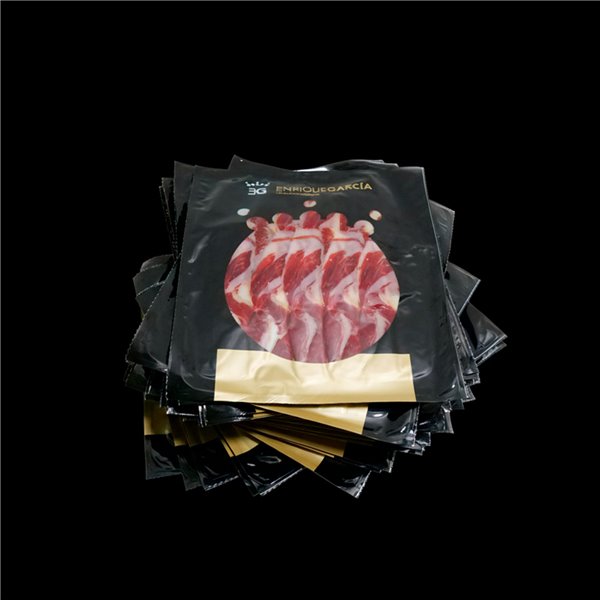 ENRIQUE GARCÍA - Iberischer Eichel-Palette 75% Iberische Rasse, Kofferbox mit Umschlägen von ca. 100 g, Knochen und Spänen.-trasera