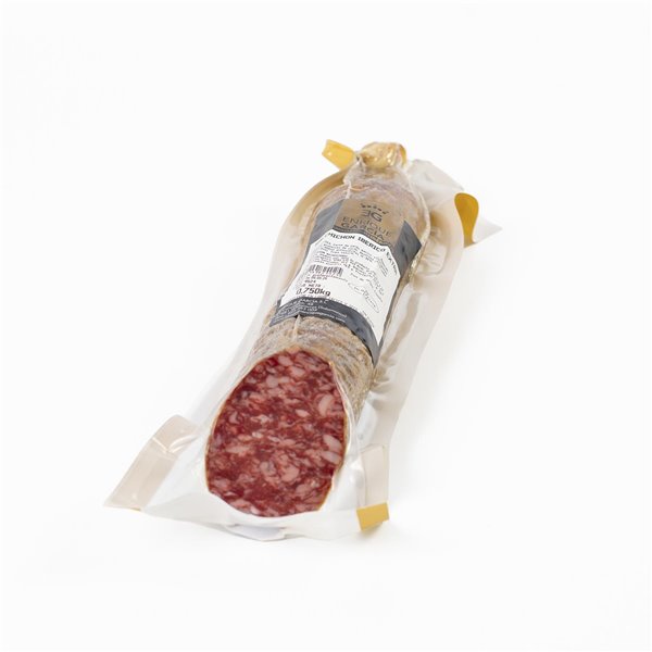 ENRIQUE GARCÍA - Salchichón Ibérico Extra, Pieza Entera Envasada al Vacío, 1300 g Aprox-detalle