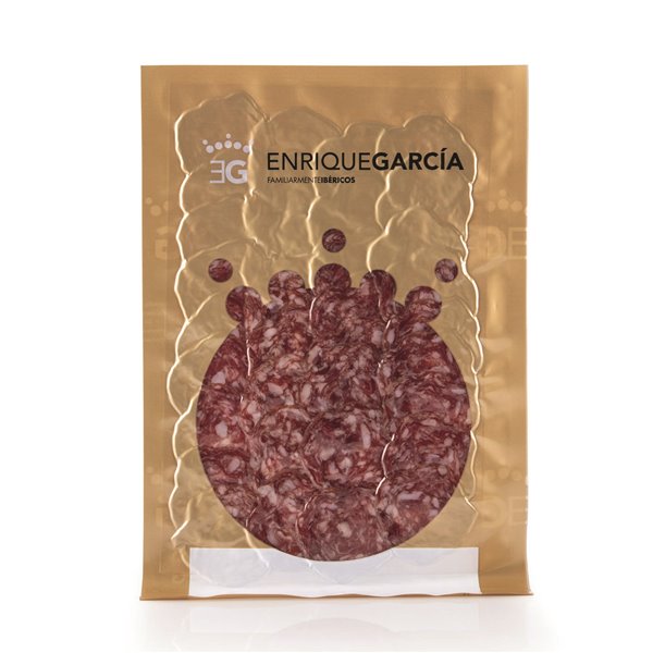 ENRIQUE GARCÍA - Salchichón Ibérico Extra, Pieza Entera Envasada al Vacío, 1300 g Aprox-lateral